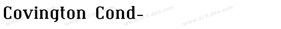 Covington Cond字体转换